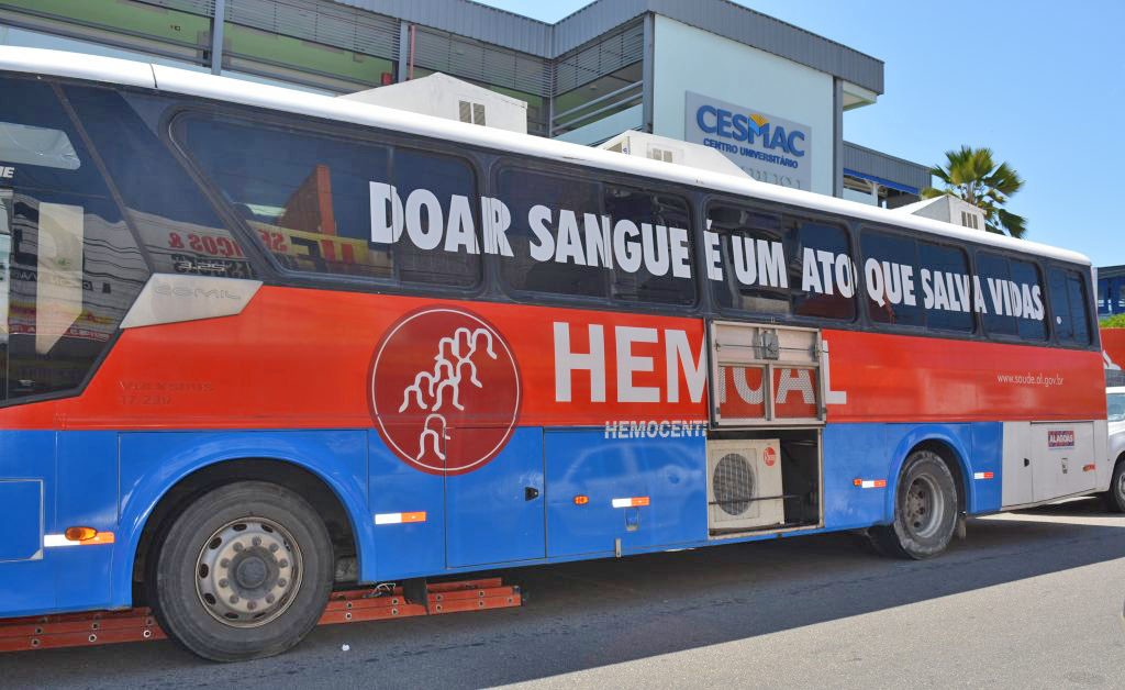 Ônibus do Hemoal faz coleta de sangue em Cacimbinhas nesta segunda (09)